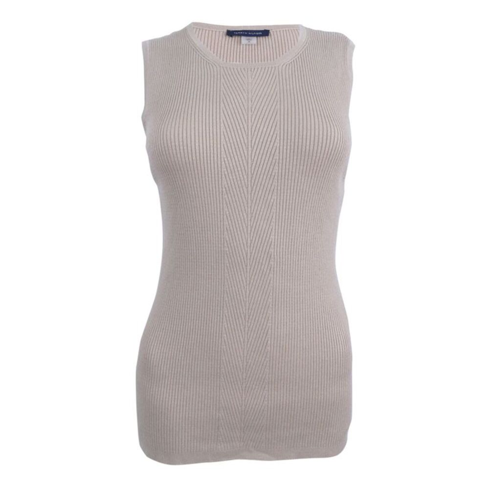 Tommy Hilfiger Women's Ribbed Knit Tank Top - Latte